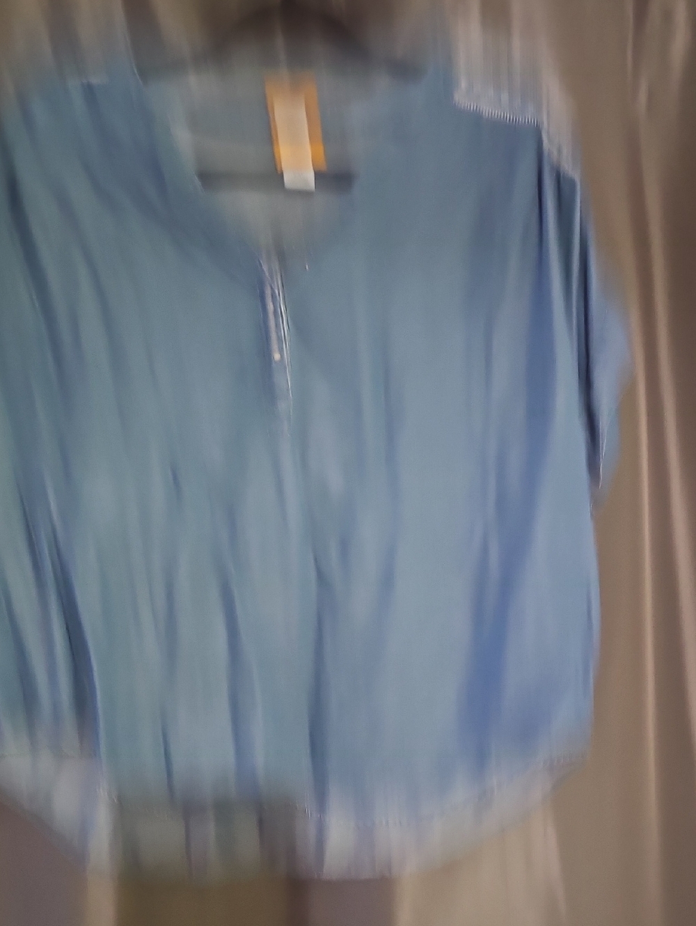 Ruby Rd. Light Blue Button-Front Petite Top